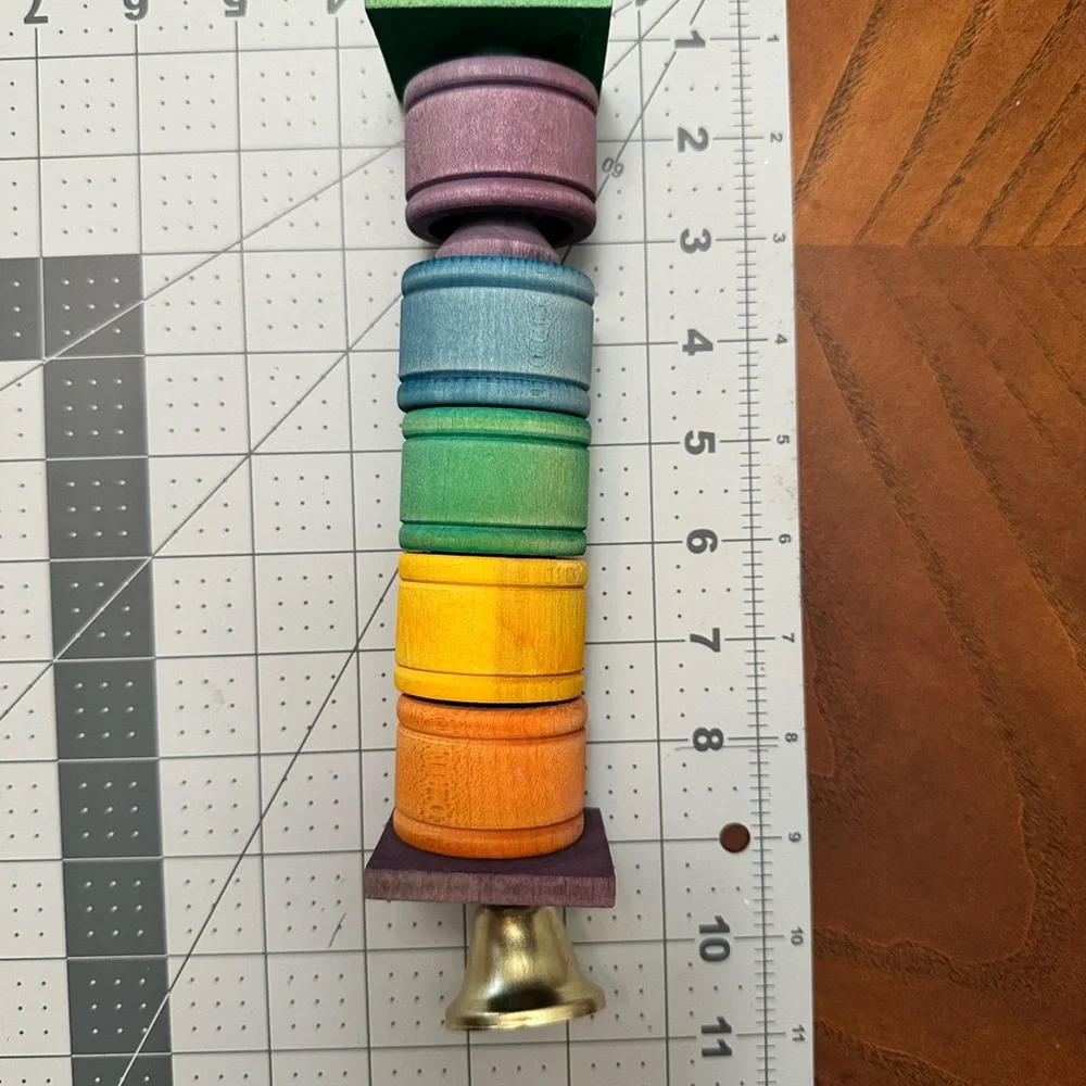 Handmade - Peek-a-boo wooden parrot toy